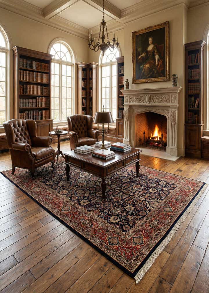 6' 6 x 10' 3 Hand Knotted Kashan Oriental Wool Rug