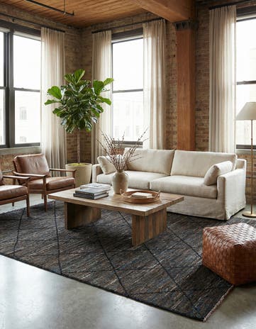 8' 1 x 10' Hand Knotted Moroccan Wool Rug