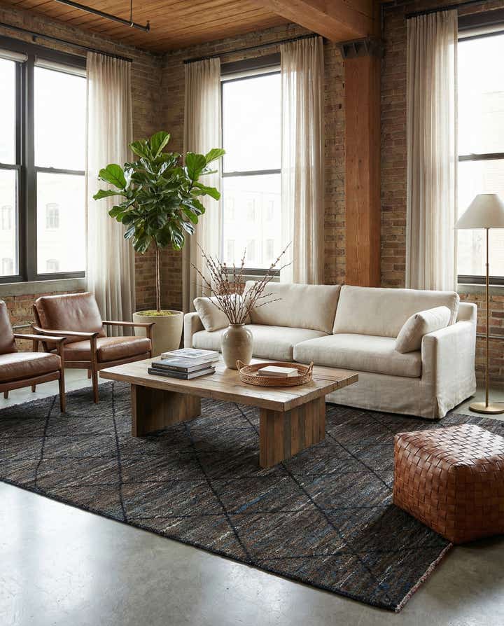 8' 1 x 10' Hand Knotted Moroccan Wool Rug