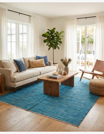 5' x 6' 8 Hand Woven Kilim Modern Wool Rug