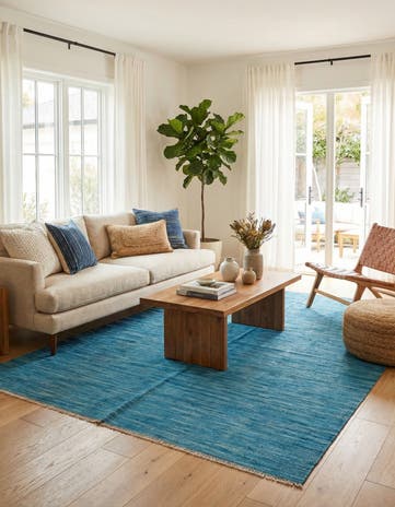 5' x 6' 8 Hand Woven Kilim Modern Wool Rug