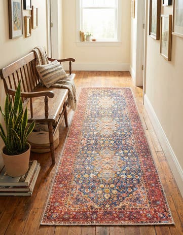 2' x 6' Washable Timeless Runner Rug