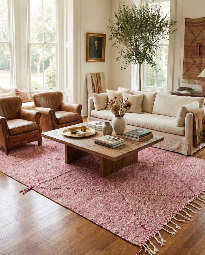 7' 5 x 11' 7 Hand Knotted Moroccan Wool Rug