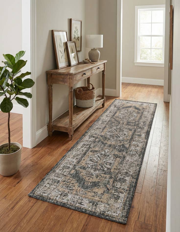 Detail image of  2' x 8'  Washable Traditional Indoor / Outdoor Runner Rug
