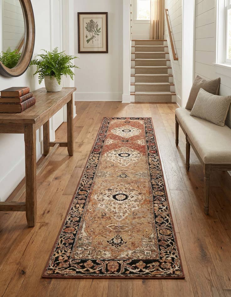 Detail image of 2' 7 x 12' Easy-Clean Traditional Indoor / Outdoor Runner Rug