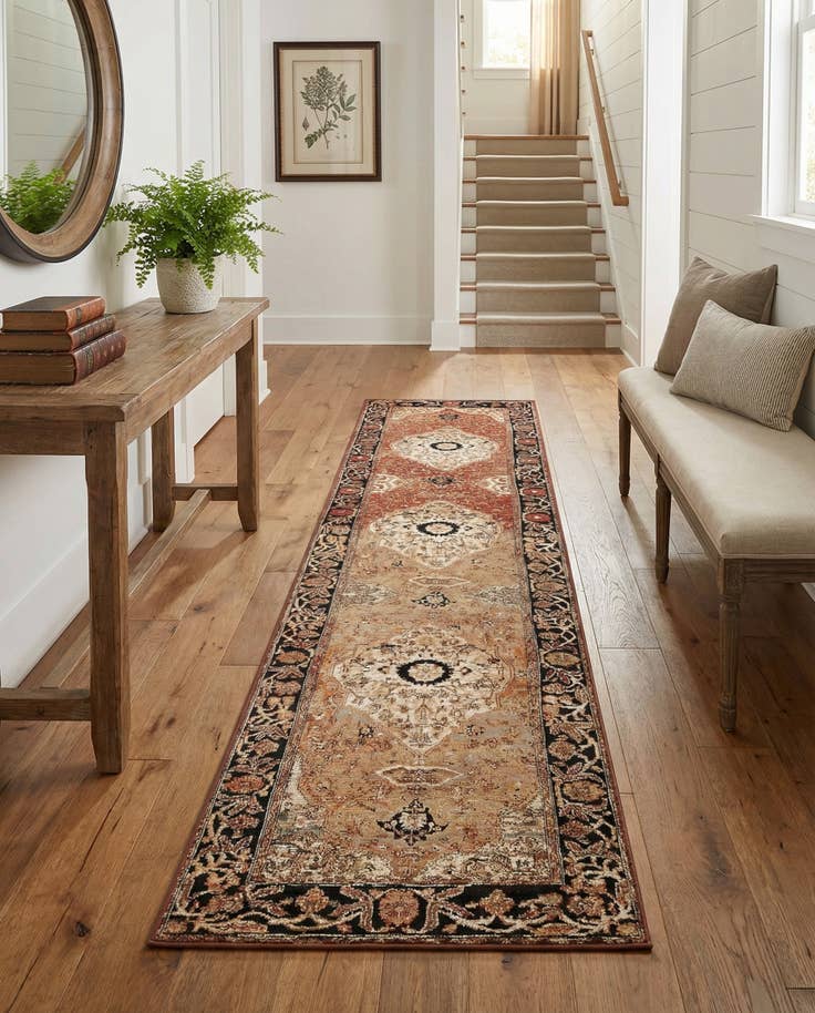 Detail image of 2' 7 x 12' Easy-Clean Traditional Indoor / Outdoor Runner Rug
