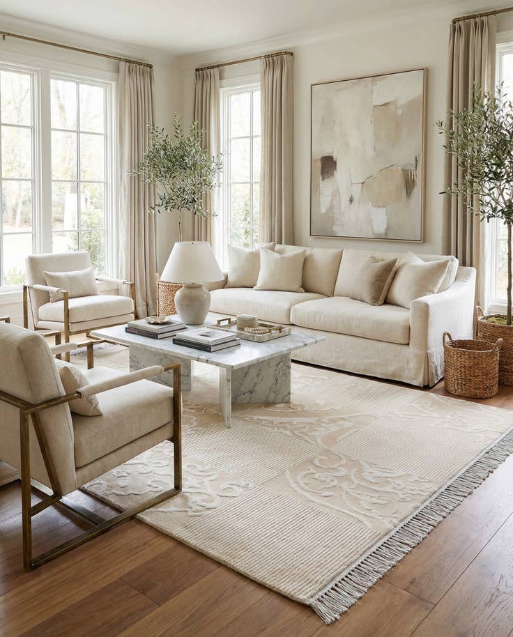 Detail image of 5' 7 x 8' 2 Hand Knotted Darya Wool Rug