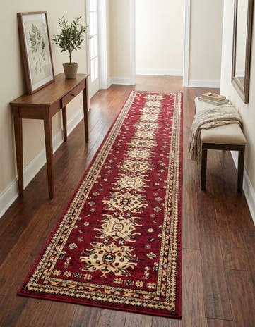 Red Heris Runner Rug