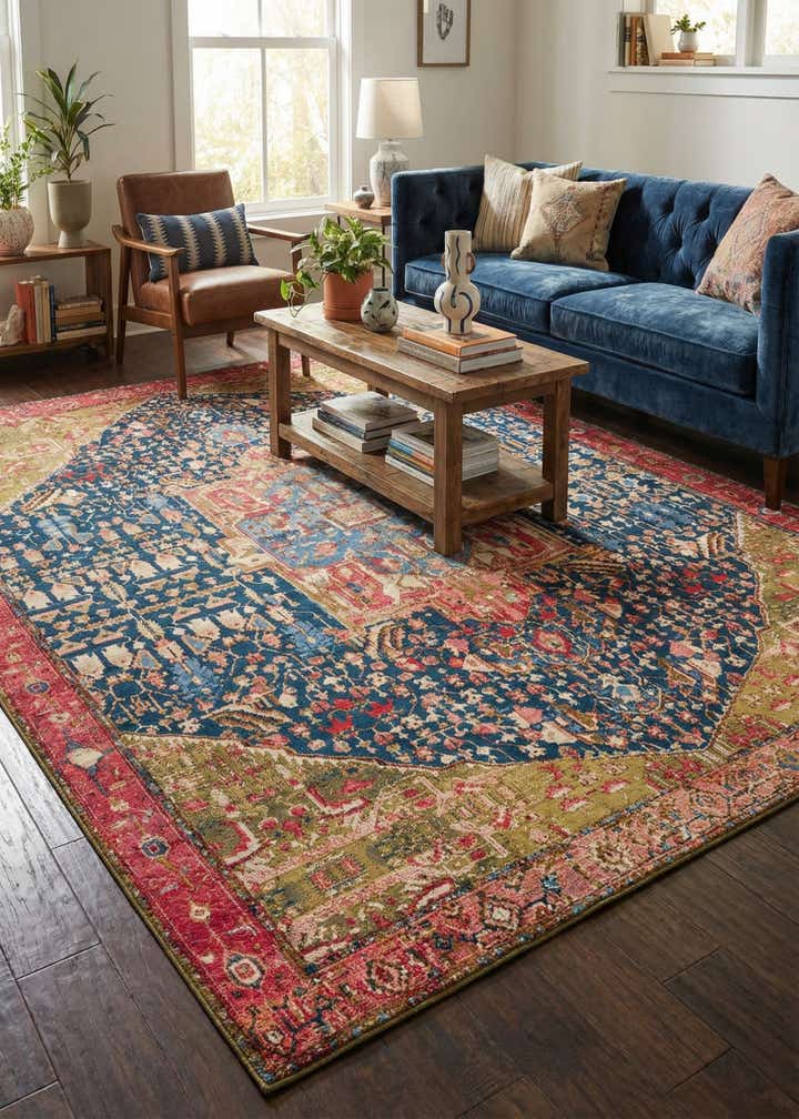 10' x 14' Easy-Clean Traditional Indoor / Outdoor Rug