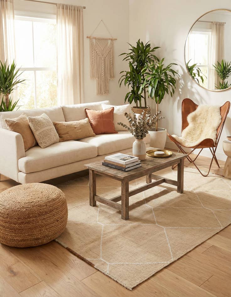 Detail image of 5' 8 x 8' 3  Hand Knotted Moroccan Wool Rug