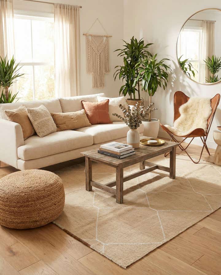 5' 8 x 8' 3 Hand Knotted Moroccan Wool Rug