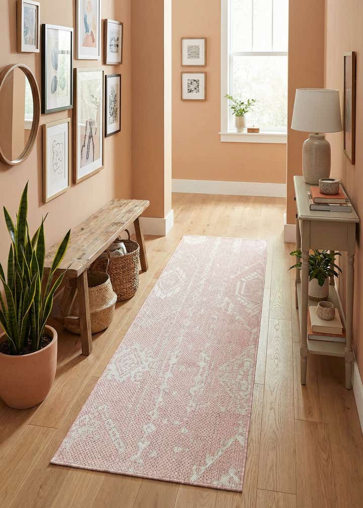 2' x 8' Easy-Clean Bohemian Indoor / Outdoor Runner Rug