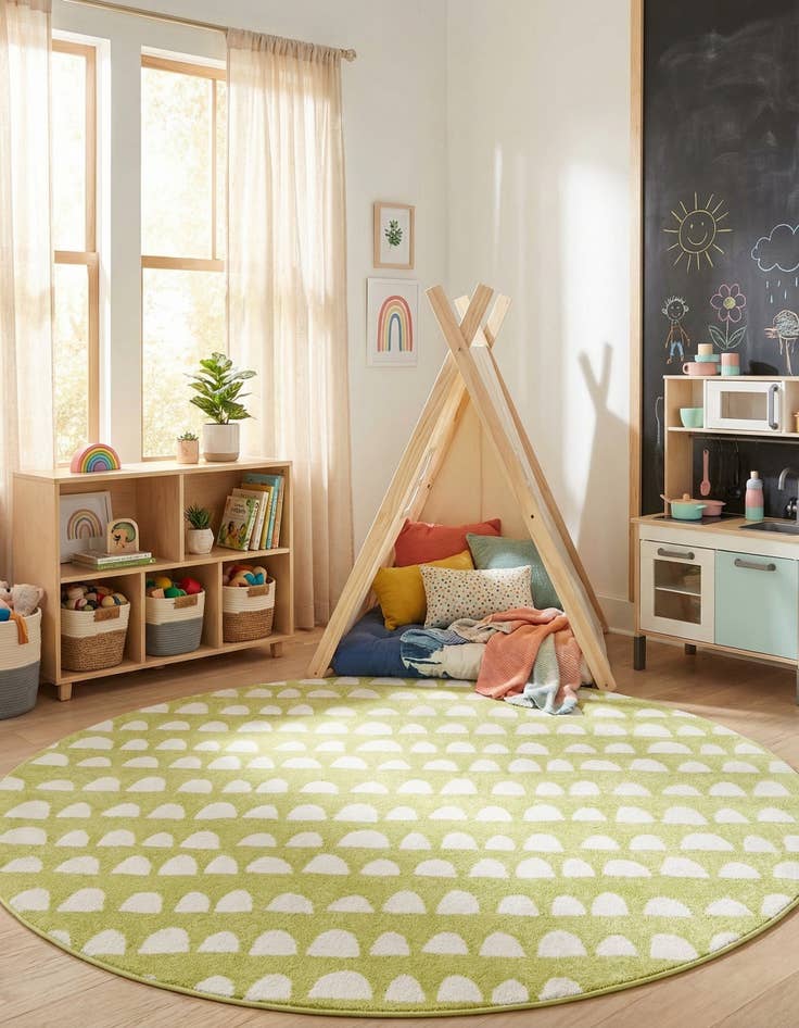 Detail image of  7' 10 x 7' 10 Whimsy Kids Round Rug