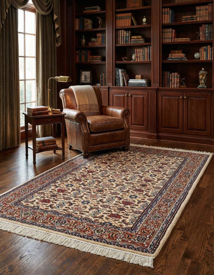 Detail image of 4' x 6' Hand Knotted Bidjar Wool Rug