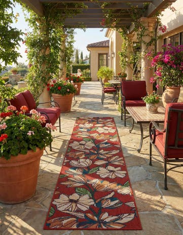 2' 7 x 12' Easy-Clean Baja Indoor / Outdoor Runner Rug