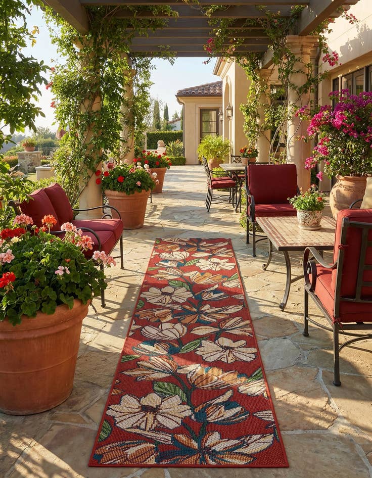 Detail image of 2' 7 x 12'  Washable Baja Indoor / Outdoor Runner Rug