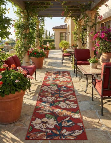 2' 7 x 12' Easy-Clean Baja Indoor / Outdoor Runner Rug