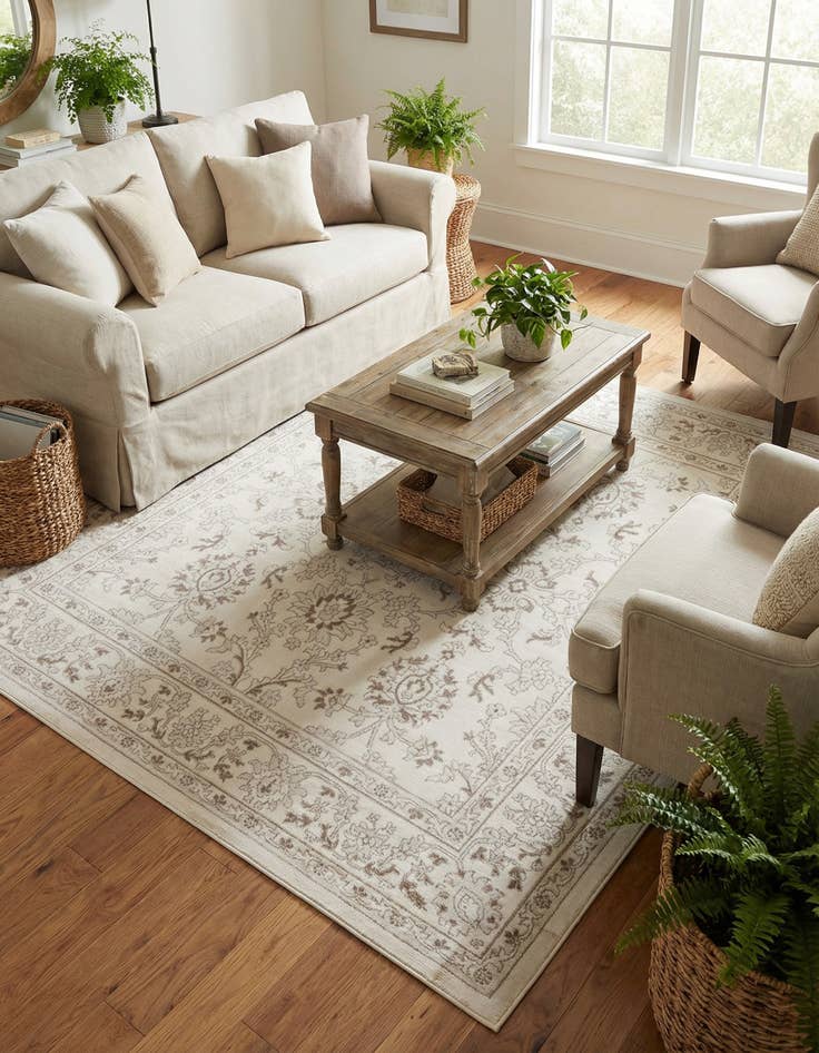 Detail image of  7' 10 x 7' 10 Charlotte Square Rug