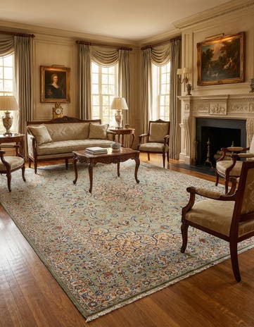 8' 1 x 11' Kerman Wool Rug