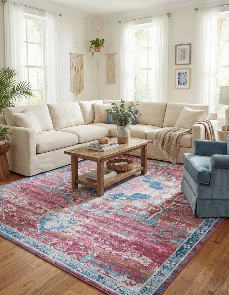 Detail image of  10' 6 x 13'  Washable Francesca Rug