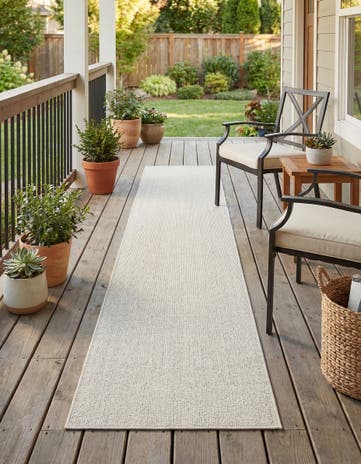 2' 7 x 12' Easy-Clean Solid Indoor / Outdoor Runner Rug