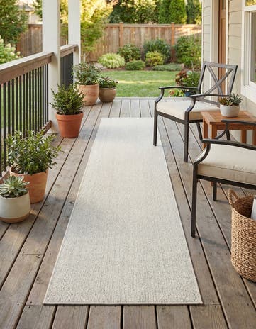 2' 7 x 12' Easy-Clean Solid Indoor / Outdoor Runner Rug