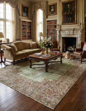 9' 1 x 13' 3 Vintage Royal Wool Rug