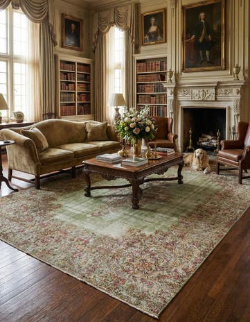 9' 1 x 13' 3 Vintage Royal Wool Rug