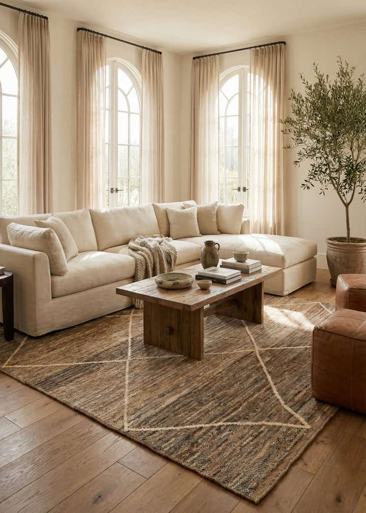 8' 9 x 9' 10 Hand Knotted Moroccan Wool Rug