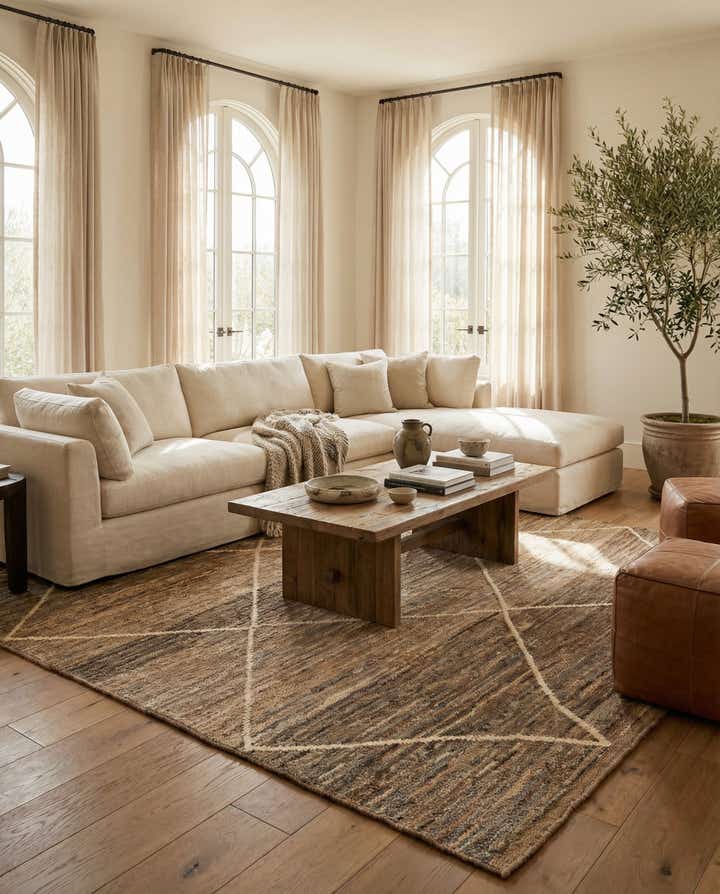 8' 9 x 9' 10 Hand Knotted Moroccan Wool Rug