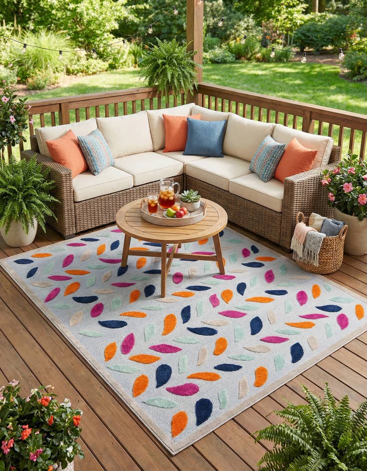 Detail image of 7' 10 x 10'  Washable Aruba Indoor / Outdoor Rug