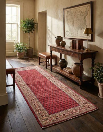 3' 9 x 10' Hand Knotted Botemir Persian Wool Runner Rug
