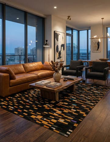 5' 2 x 7' 11 Cowhide - Patchwork Rug