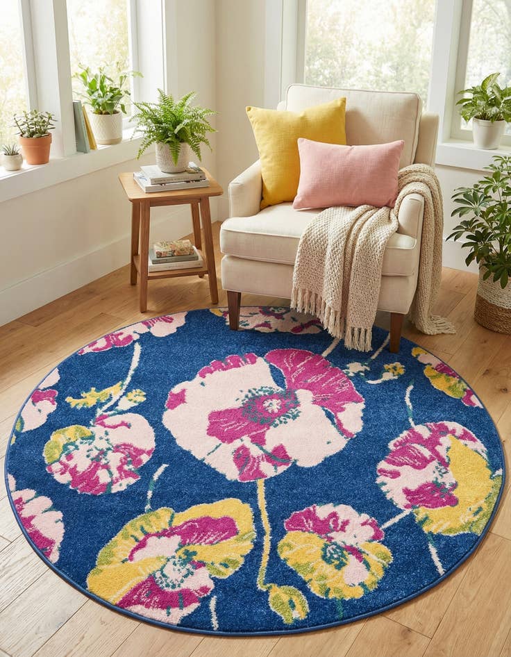 Detail image of 5' 3 x 5' 3 Bloom Round Rug