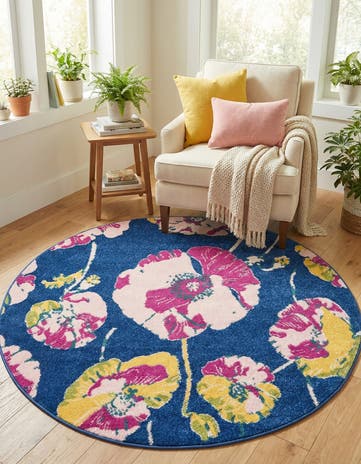 5' 3 x 5' 3 Bloom Round Rug