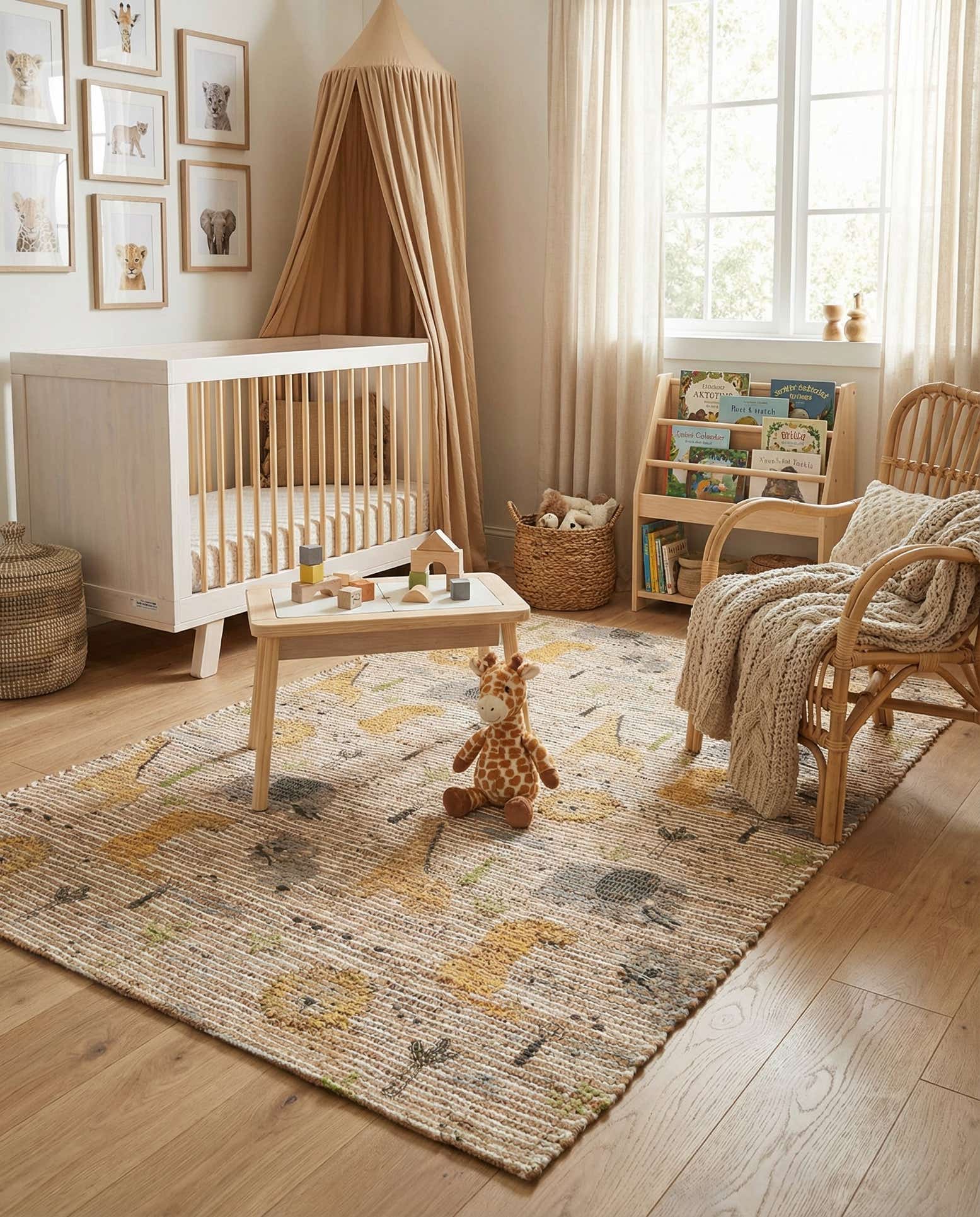 4' 1 x 6' 3 Chenille Jute Rug