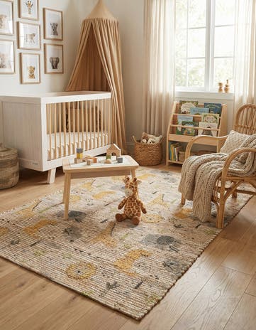 4' 1 x 6' 3 Chenille Jute Rug