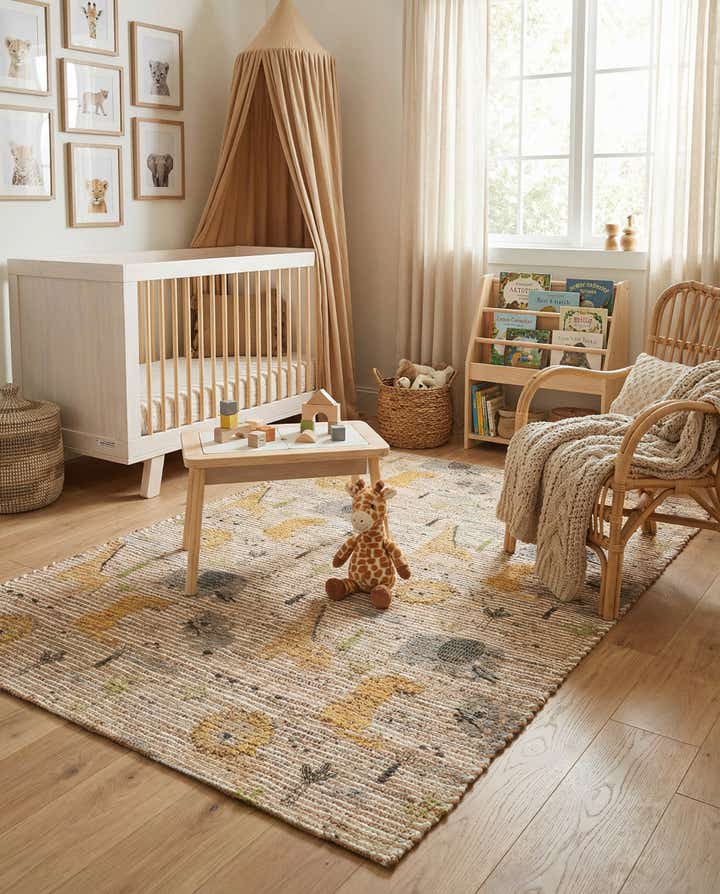 4' 1 x 6' 3 Chenille Jute Rug