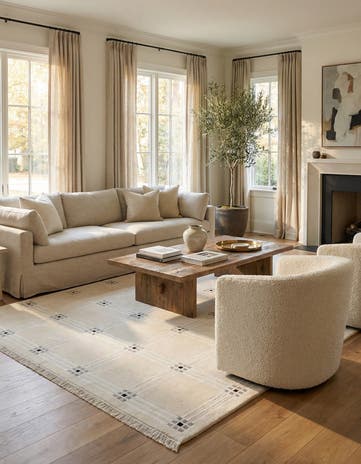 6' 5 x 9' 10 Hand Knotted Darya Wool Rug
