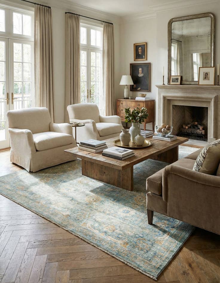 Detail image of 7' 9 x 9' 11 Ziegler Rug