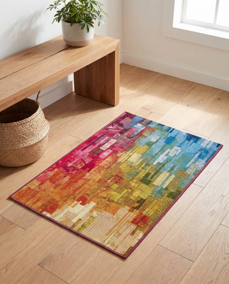 Detail image of 2' x 3' Easy-Clean Modern Indoor / Outdoor Rug