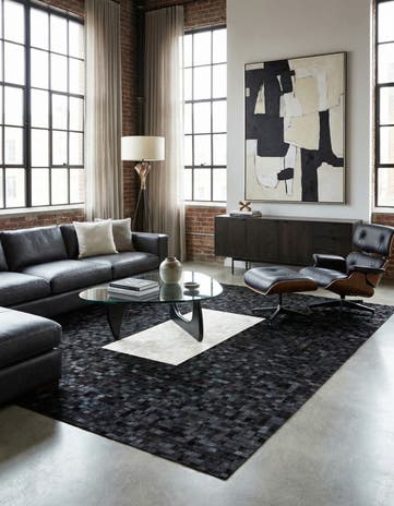 8' 1 x 9' 11 Cowhide Stocks Rug