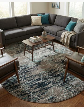 7' 10 x 10' Trellis Frieze Oval Rug