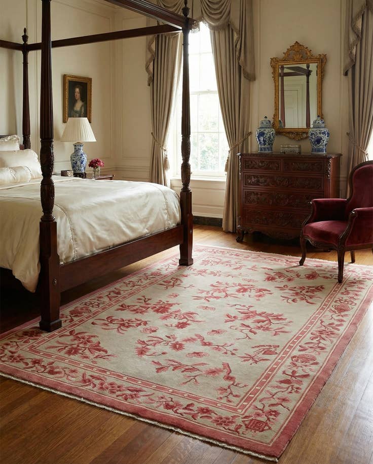 Detail image of 5' x 8' 4 Hand Knotted Antique Finish Wool Rug