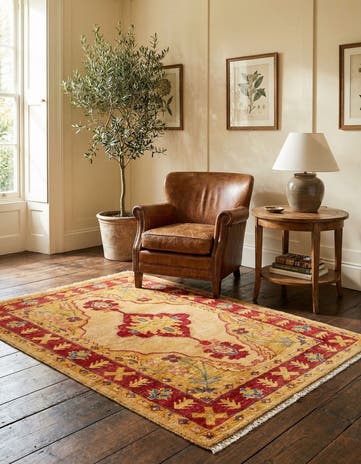 3' 6 x 4' 9 Hand Knotted Ziegler Wool Rug