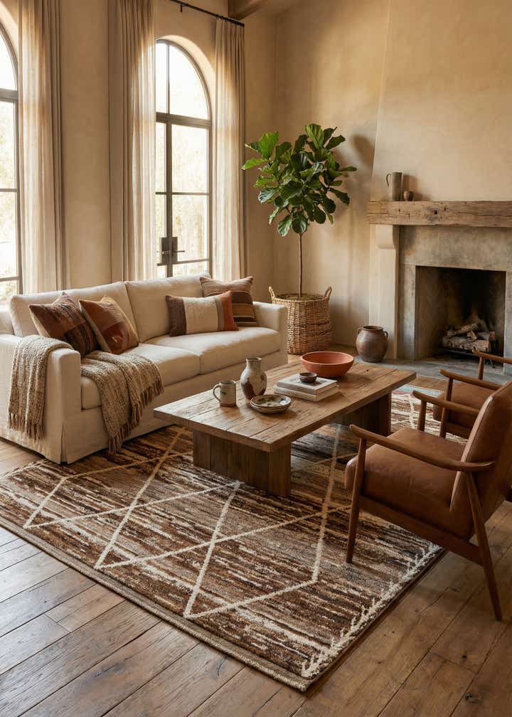 6' 5 x 9' 5 Hand Knotted Moroccan Wool Rug