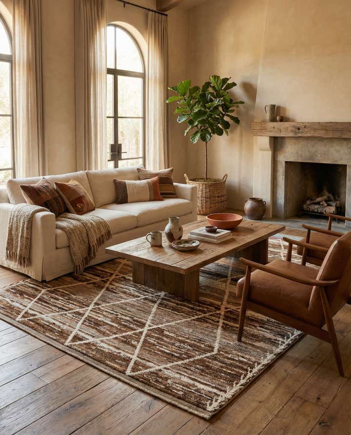 6' 5 x 9' 5 Hand Knotted Moroccan Wool Rug