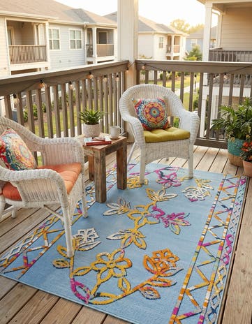 5' 3 x 7' 7 Easy-Clean Indoor / Outdoor Rug