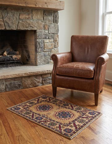 1' 11 x 2' 11 Hand Knotted Kazak Rug