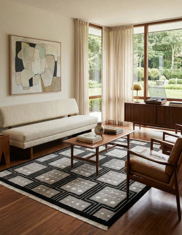5' 7 x 7' 10 Hand Knotted Darya Wool Rug